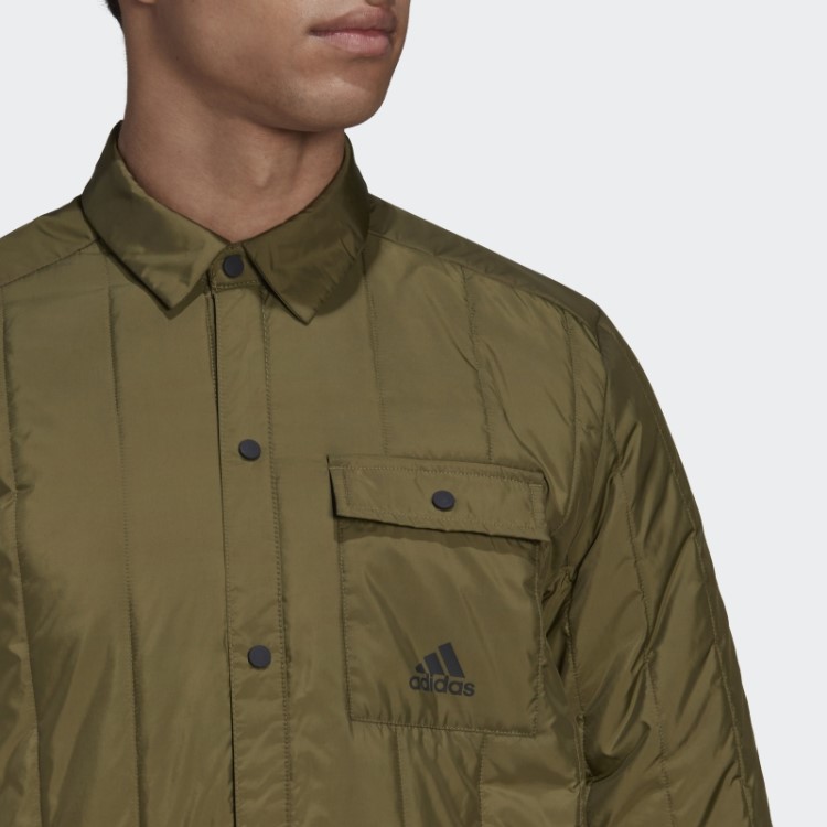 Adidas Itavic Camisa 3 Listras Lite Jaqueta Verde-oliva