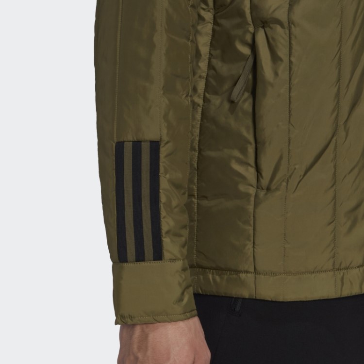Adidas Itavic Camisa 3 Listras Lite Jaqueta Verde-oliva