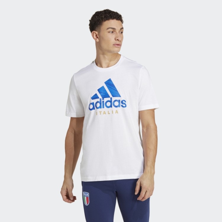 Camiseta Estampada Italia Branca Adidas