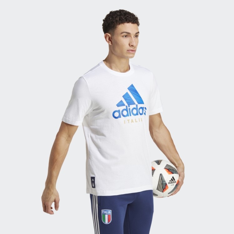Camiseta Estampada Italia Branca Adidas