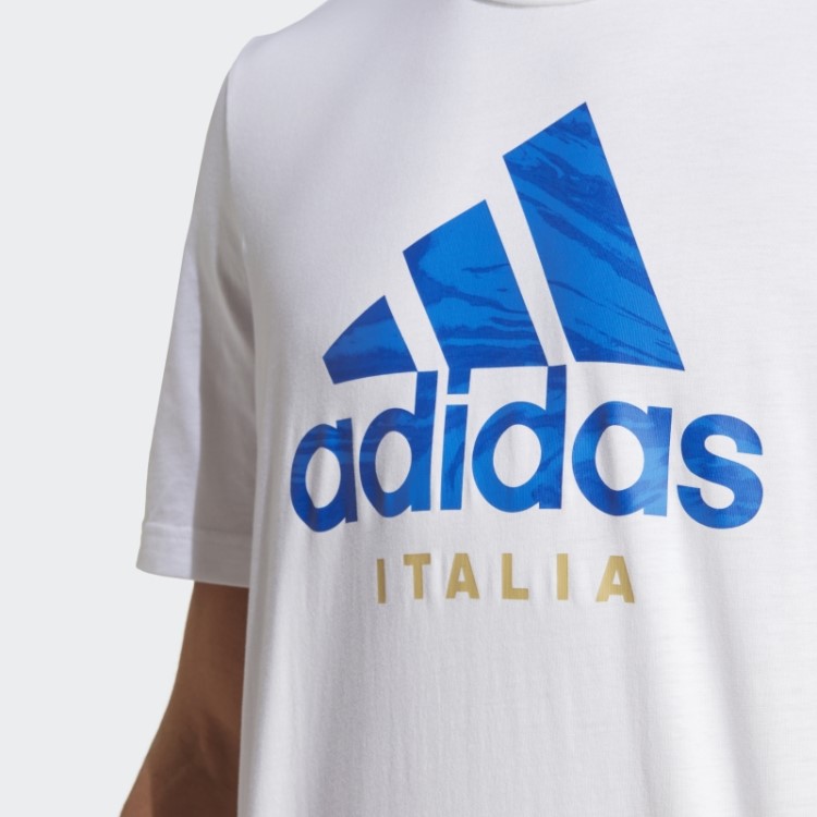 Camiseta Estampada Italia Branca Adidas