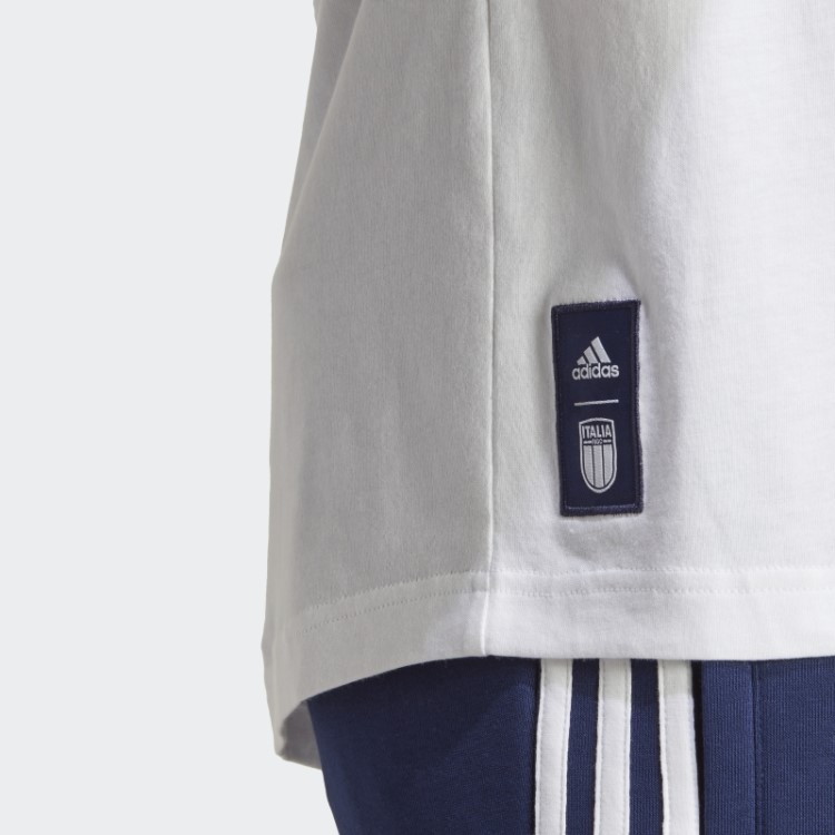 Camiseta Estampada Italia Branca Adidas