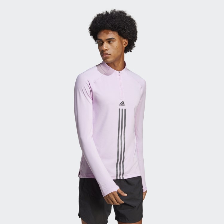 Adidas Alphastrength Blusa Manga Longa Com Zíper 1/4 Lilás
