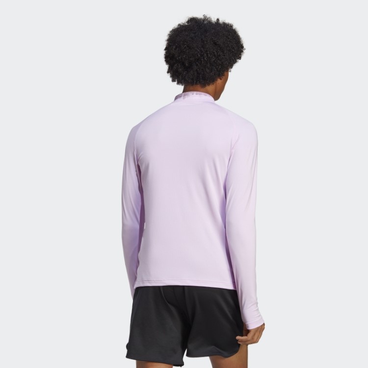 Adidas Alphastrength Blusa Manga Longa Com Zíper 1/4 Lilás
