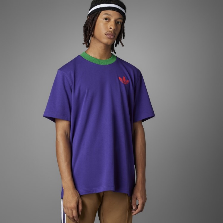 Camiseta Adicolor Heritage Now Grande Com Trevo Adidas Rich Purple