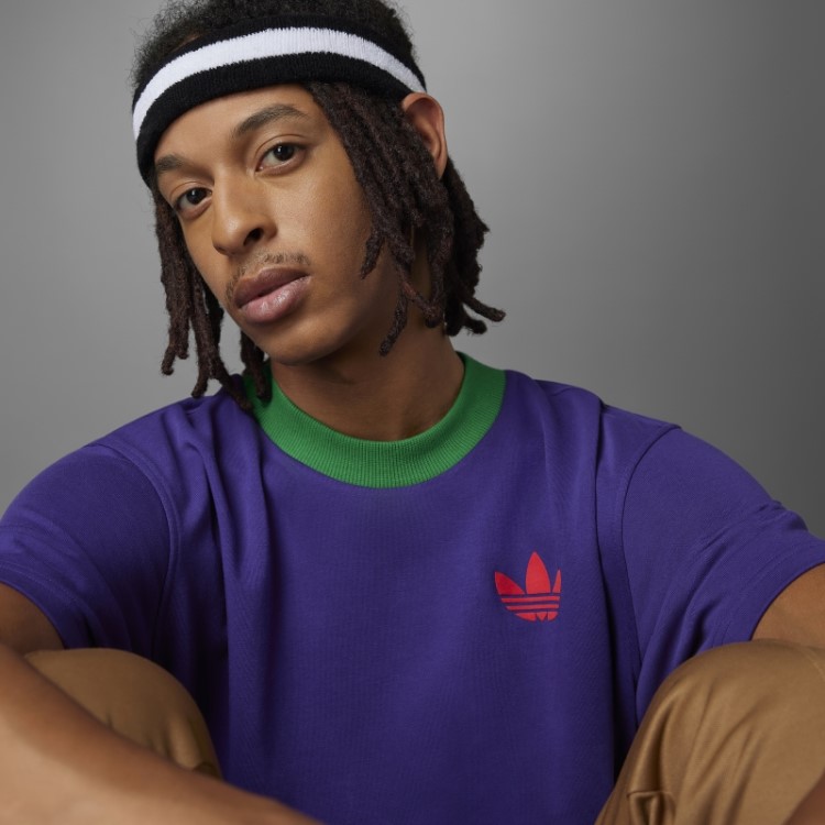 Camiseta Adicolor Heritage Now Grande Com Trevo Adidas Rich Purple