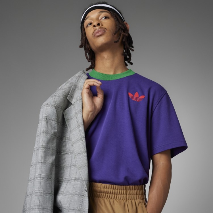 Camiseta Adicolor Heritage Now Grande Com Trevo Adidas Rich Purple