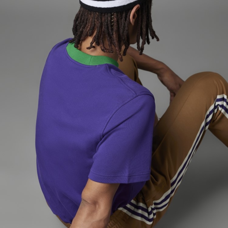 Camiseta Adicolor Heritage Now Grande Com Trevo Adidas Rich Purple