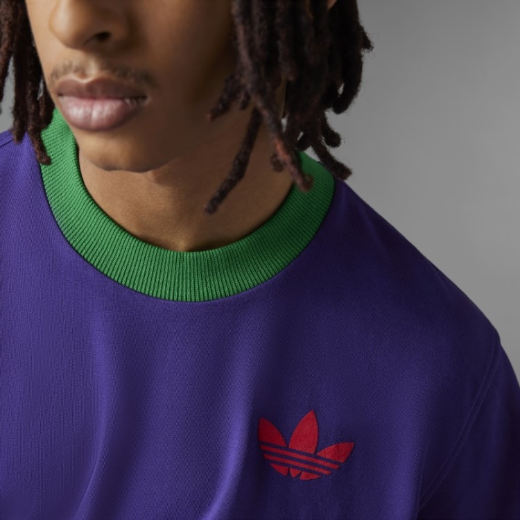 Camiseta Adicolor Heritage Now Grande Com Trevo Adidas Rich Purple