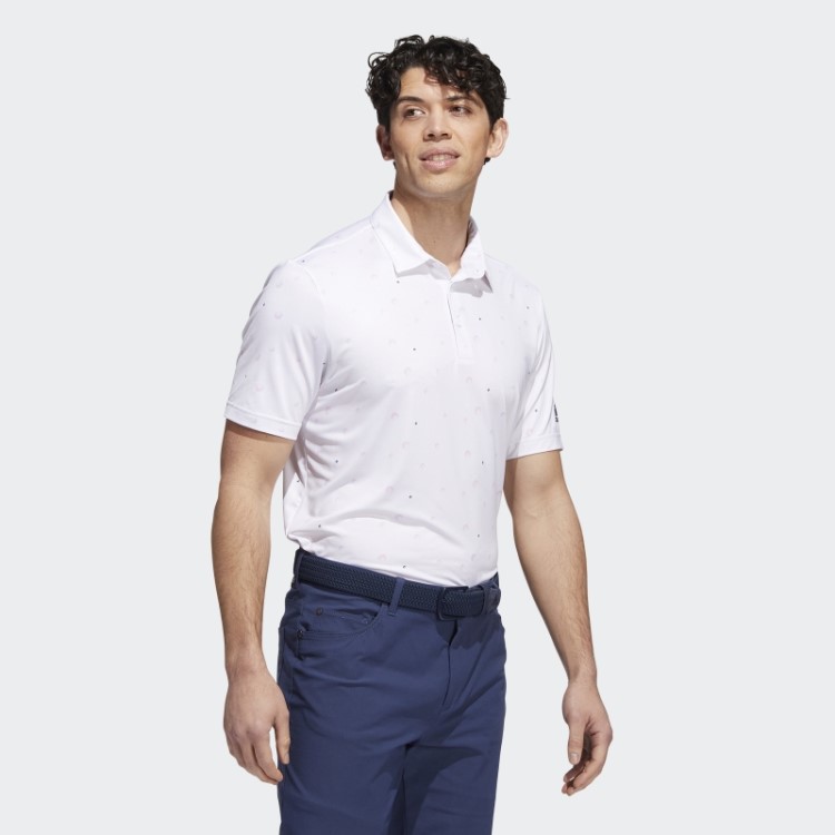 Camisa Polo Com Estampa Allover Branca Ultimate365 Adidas