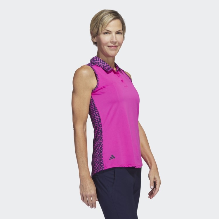 Fuchsia Ultimate365 Camisa Polo De Golfe Sem Mangas Adidas