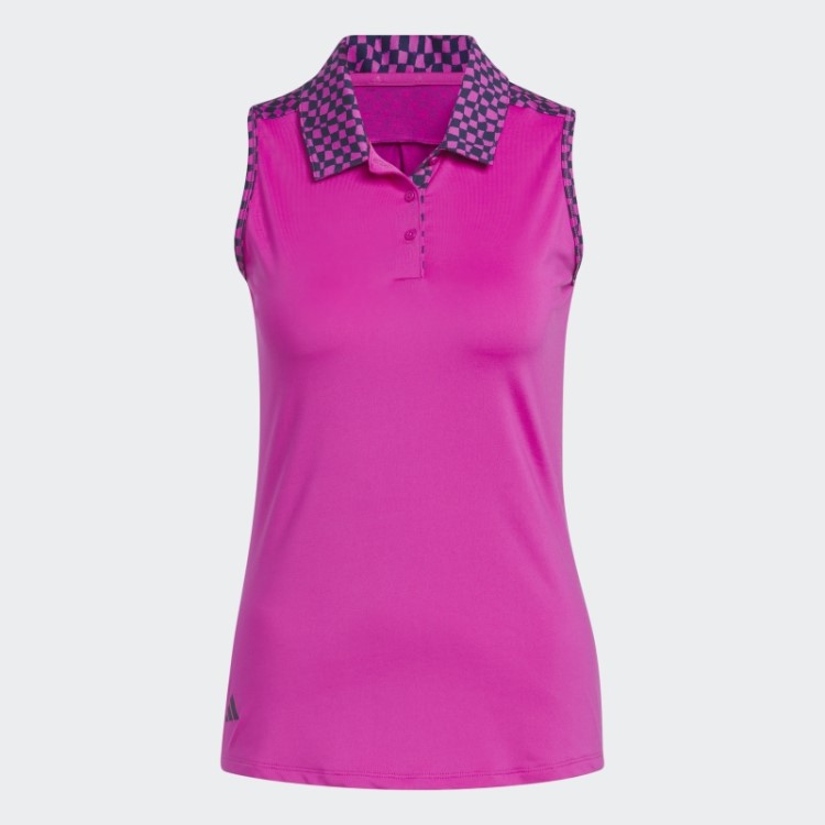 Fuchsia Ultimate365 Camisa Polo De Golfe Sem Mangas Adidas