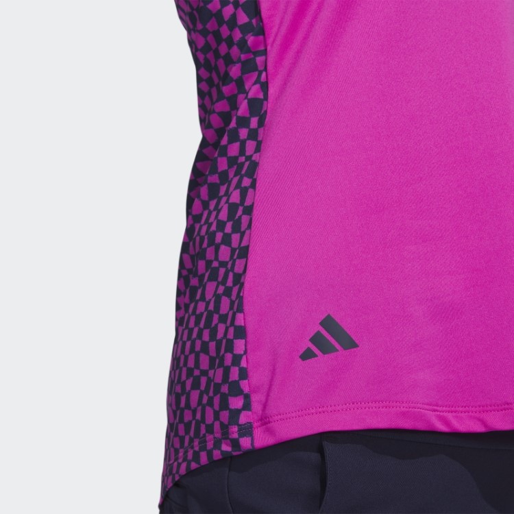 Adidas Ultimate365 Camisa Polo De Golfe Sem Manga Fúcsia