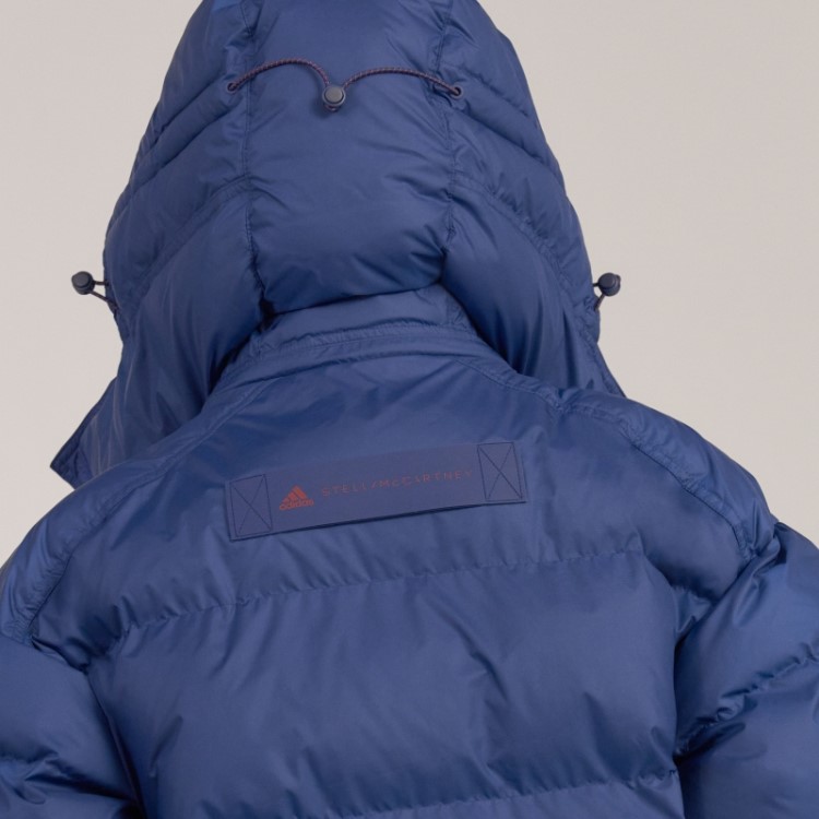 Adidas By Stella Mccartney Jaqueta De Inverno Longa Acolchoada Moda Mistério Azul