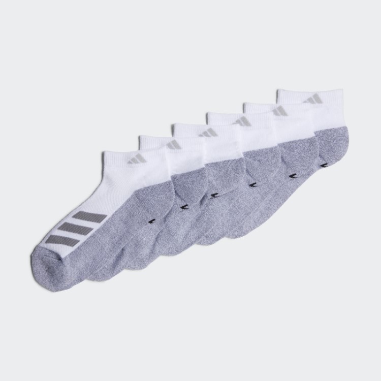 Meias Brancas De Cano Baixo Com Listras Angulares Acolchoadas 6 Pares Adidas