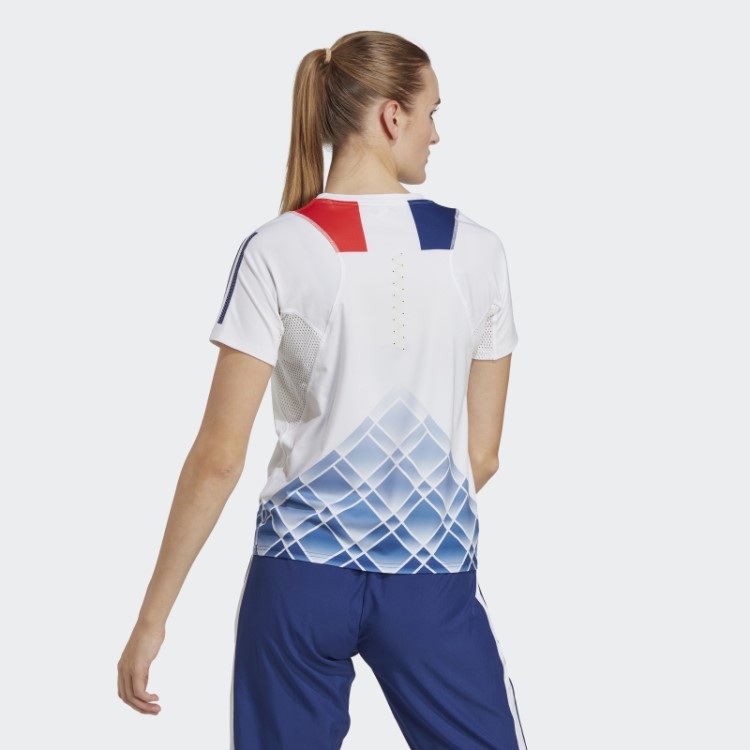 Camiseta Branca Com Estampa Allover Adidas Run Fast