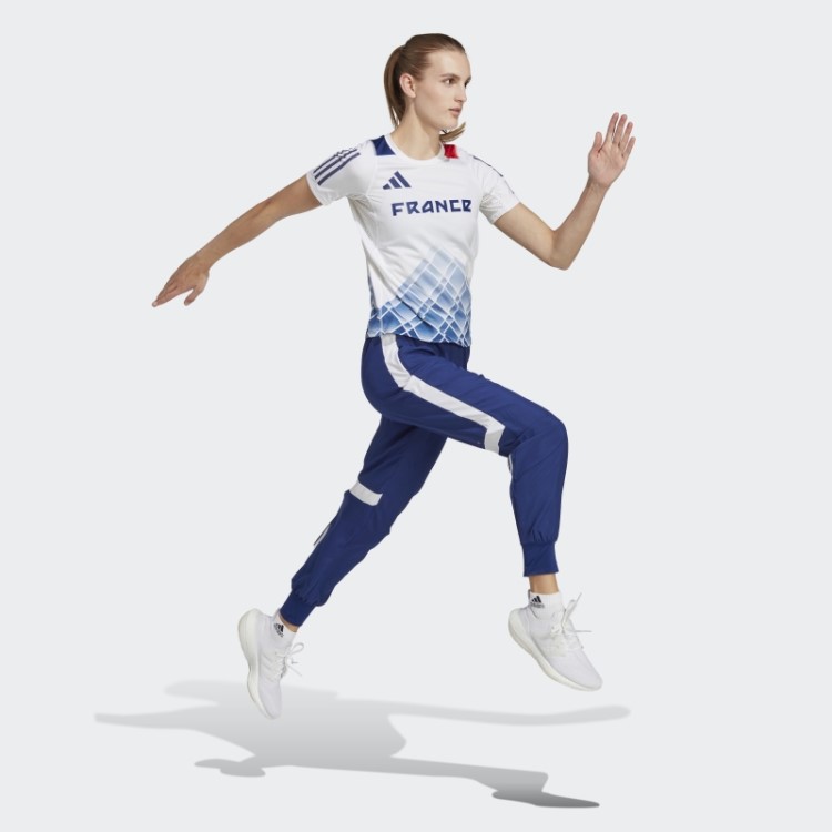 Camiseta Branca Com Estampa Allover Adidas Run Fast