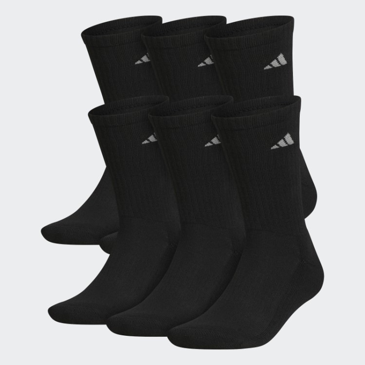 Meias Adidas Pretas Almofadadas Atléticas 6 Pares