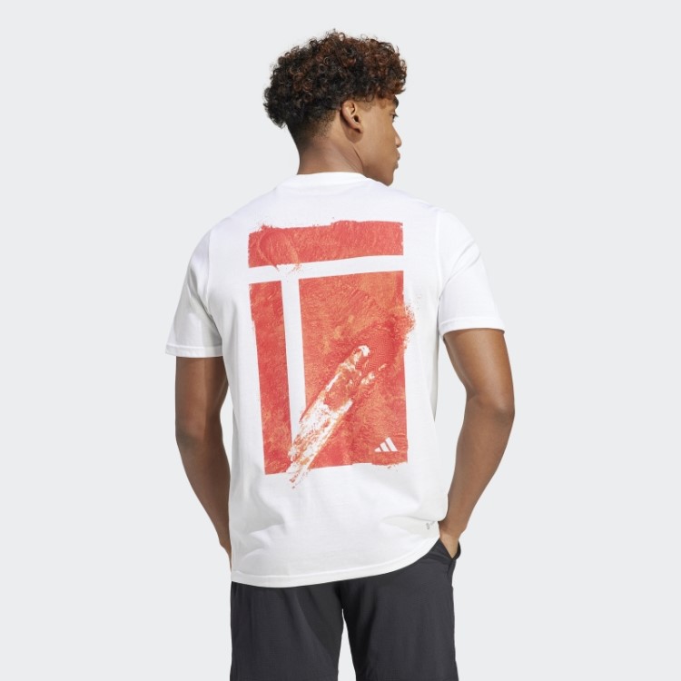 Aeroready Tênis Roland Garros T-shirt Gráfico Adidas Branco