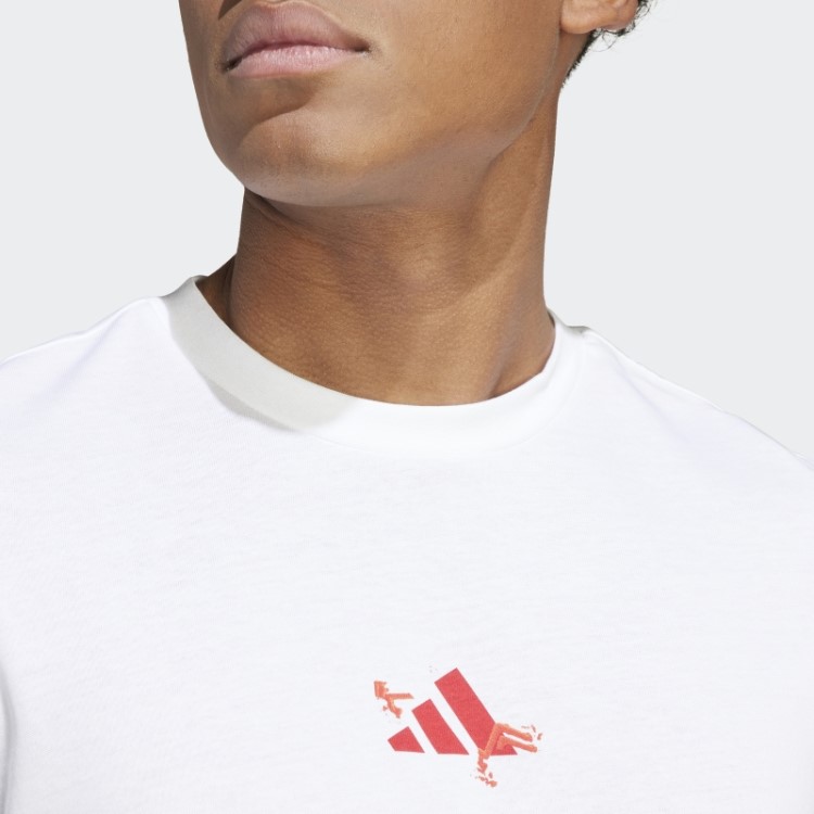 Aeroready Tênis Roland Garros T-shirt Gráfico Adidas Branco