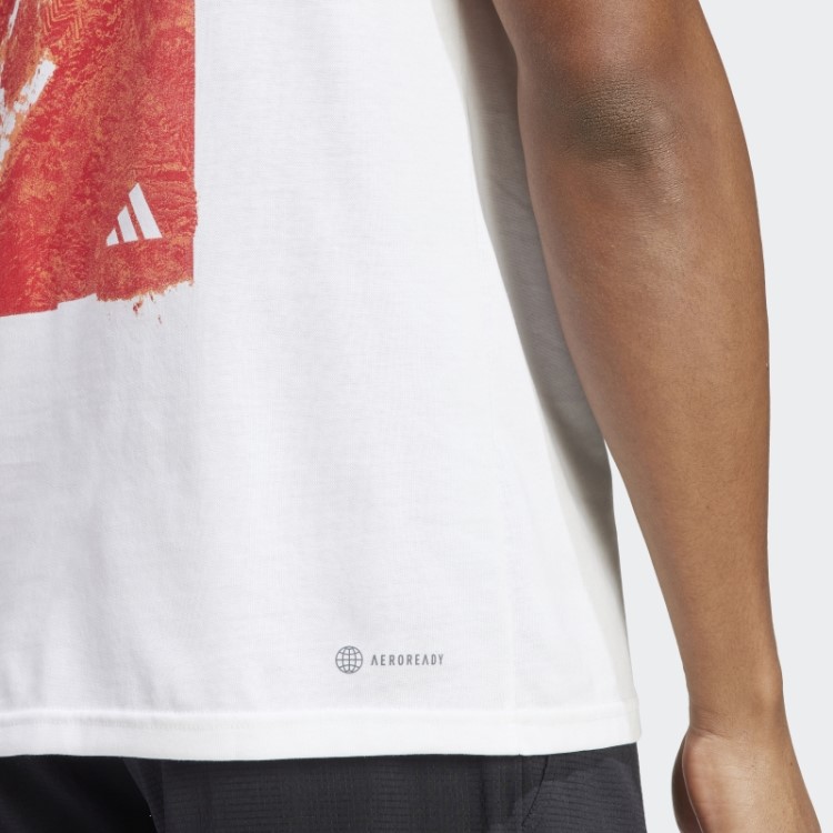 Aeroready Tênis Roland Garros T-shirt Gráfico Adidas Branco