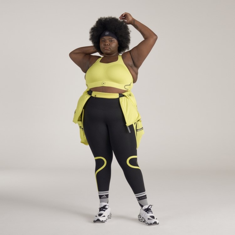 Leggings De Corrida Adidas By Stella Mccartney Truepace - Moda Plus Size Preta