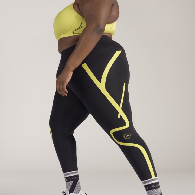 Leggings De Corrida Adidas By Stella Mccartney Truepace - Moda Plus Size Preta