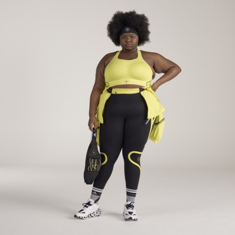 Leggings De Corrida Adidas By Stella Mccartney Truepace - Moda Plus Size Preta