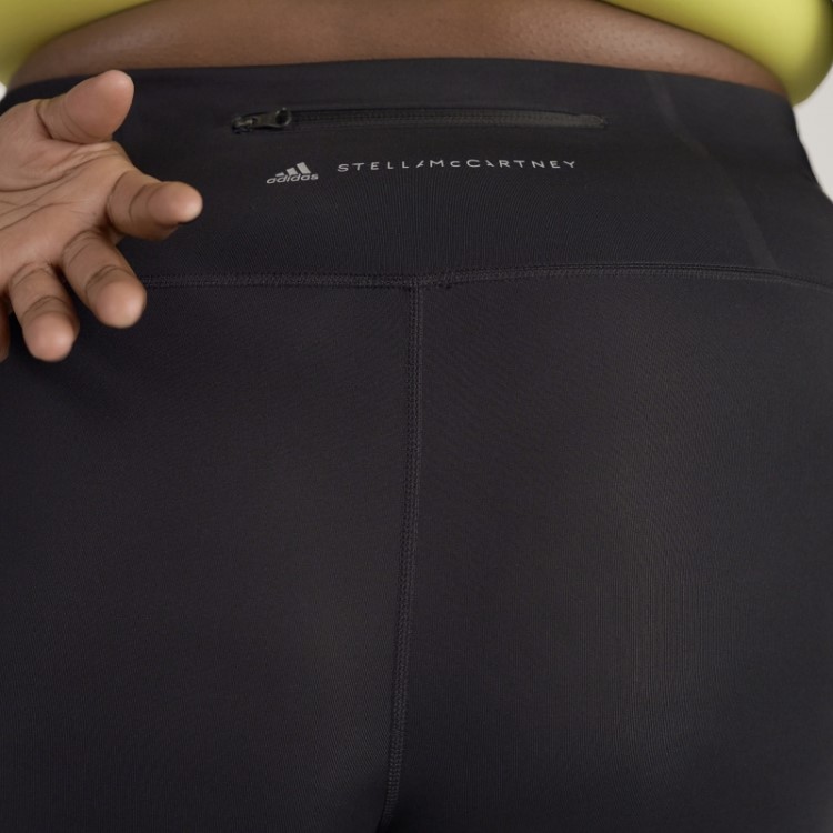 Leggings De Corrida Adidas By Stella Mccartney Truepace - Moda Plus Size Preta