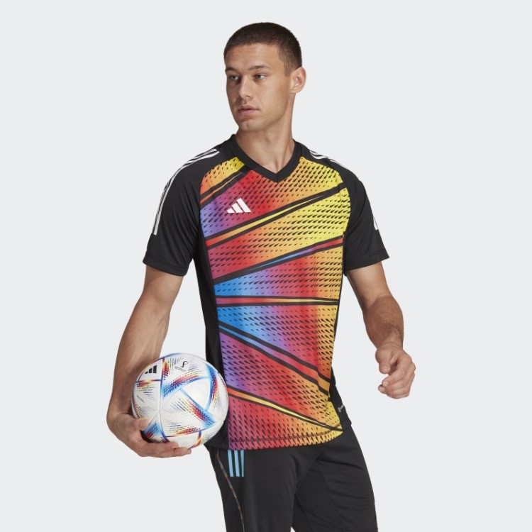 Adidas Preto Tiro 23 Pro Camisa Gráfica De Manga Curta