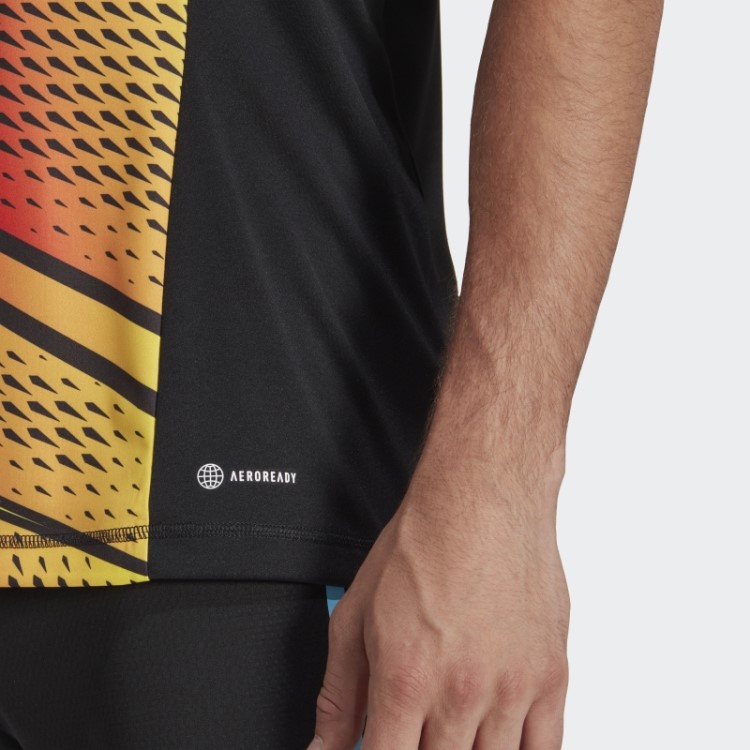 Adidas Preto Tiro 23 Pro Camisa Gráfica De Manga Curta