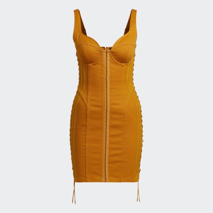 Mini Vestido Sarja Laranja Adidas Focus