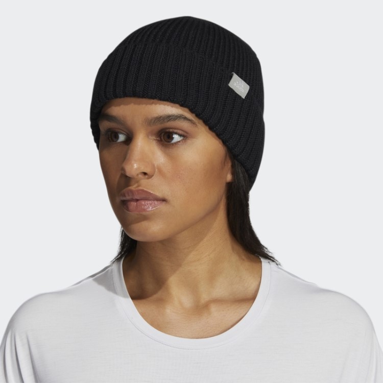 Gorro Adidas Com Dobra Na Moda Preto