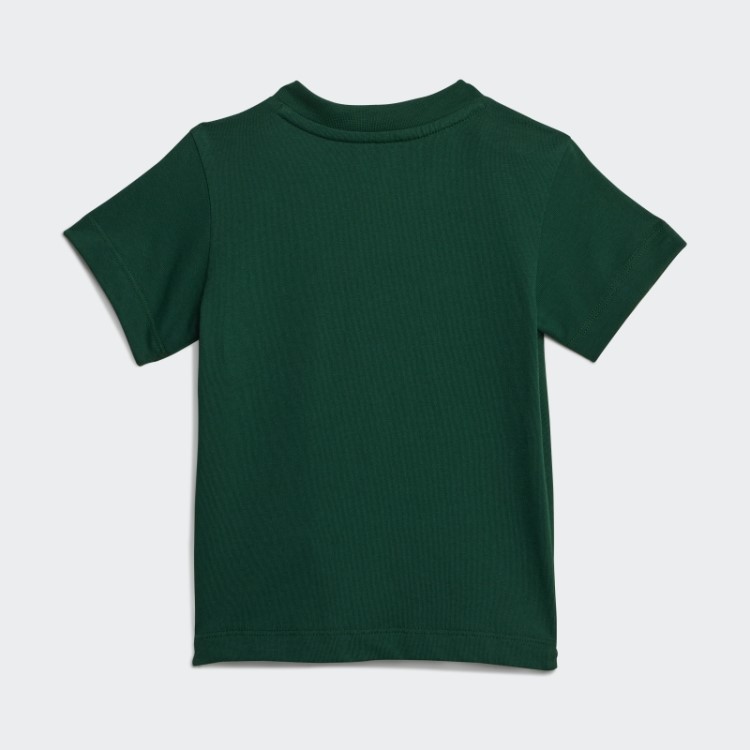 Elegante Camiseta Adidas Trefoil Verde Escuro