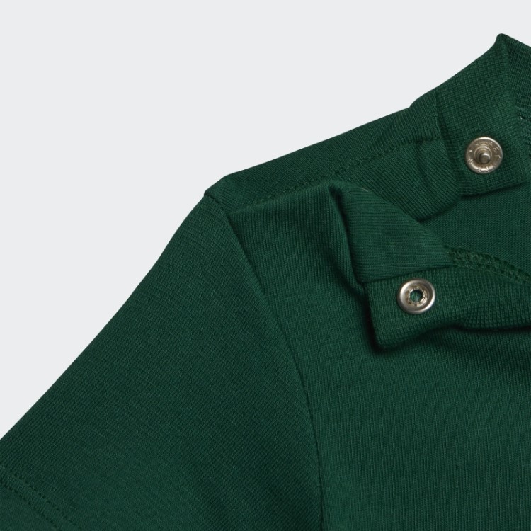 Elegante Camiseta Adidas Trefoil Verde Escuro