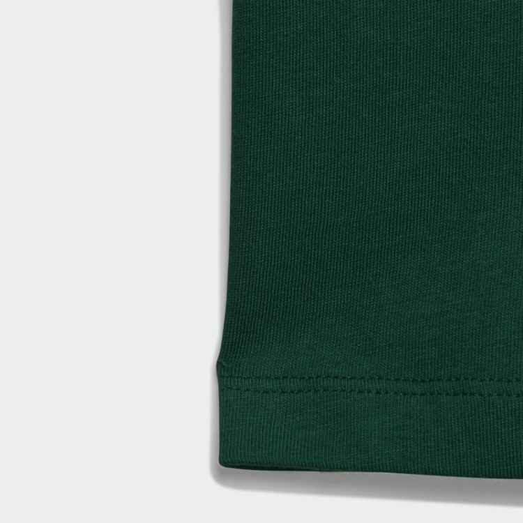 Elegante Camiseta Adidas Trefoil Verde Escuro