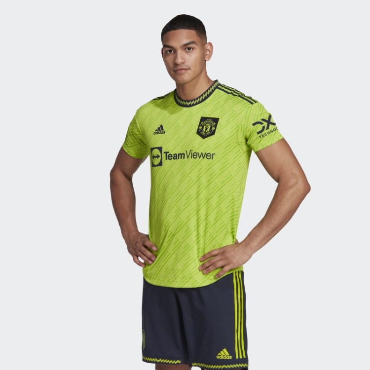 Adidas Manchester United 22/23 Terceira Camisa Autêntica Slime