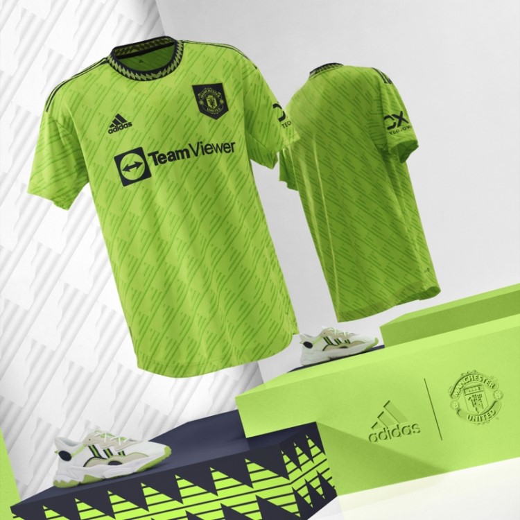 Adidas Manchester United 22/23 Terceira Camisa Autêntica Slime