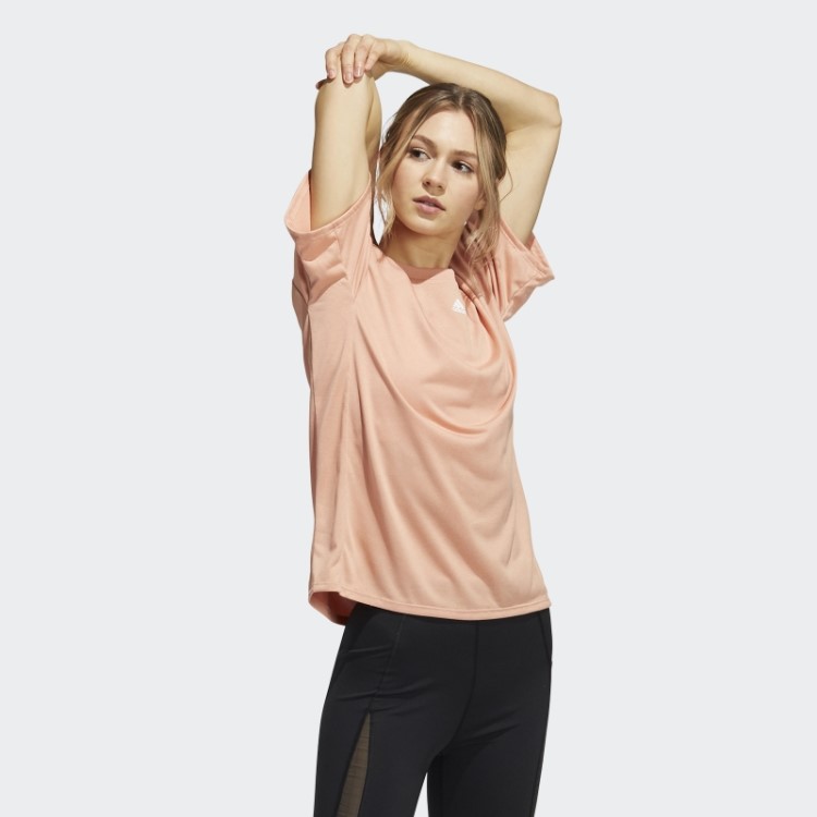 Camiseta Adidas Training 3 Listras Aeroready Com Blush Ambiente