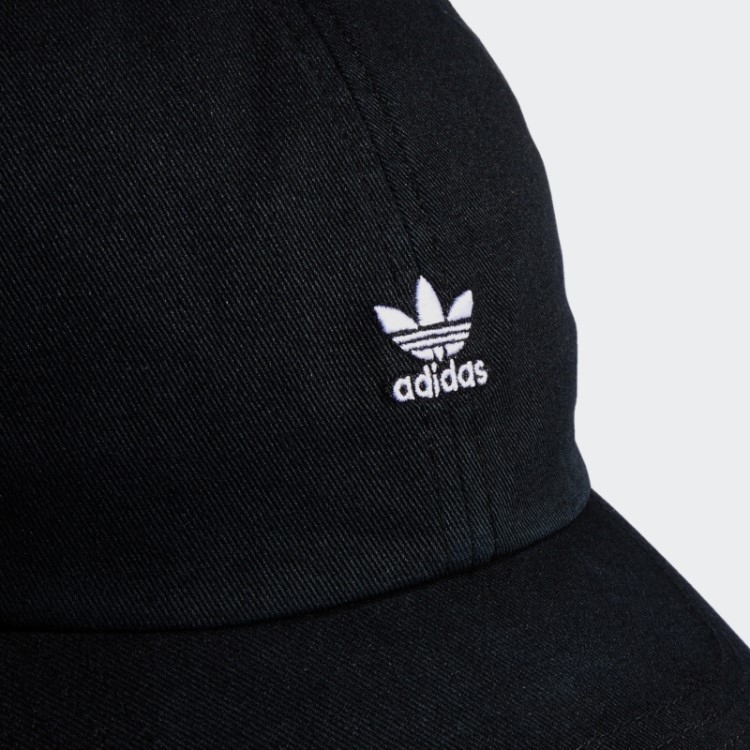Boné Preto Mini Logo Relaxado Adidas