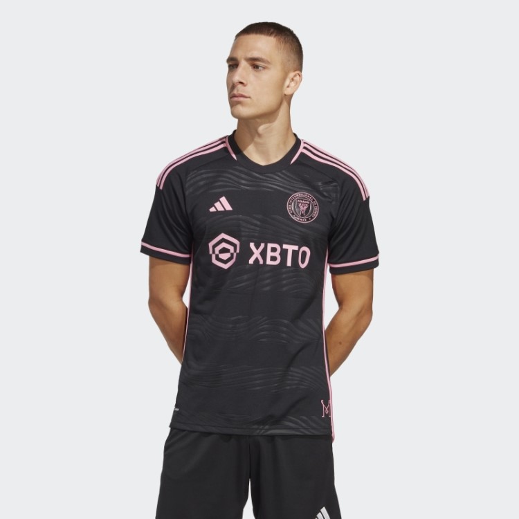 Preto Inter Miami Cf 23/24 Away Camisa Autêntica Adidas