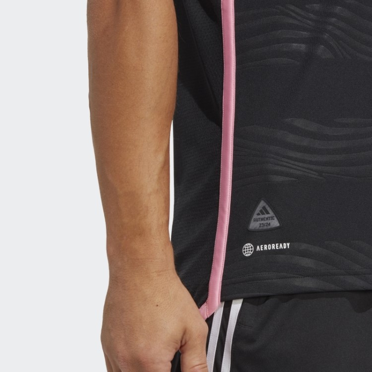 Preto Inter Miami Cf 23/24 Away Camisa Autêntica Adidas