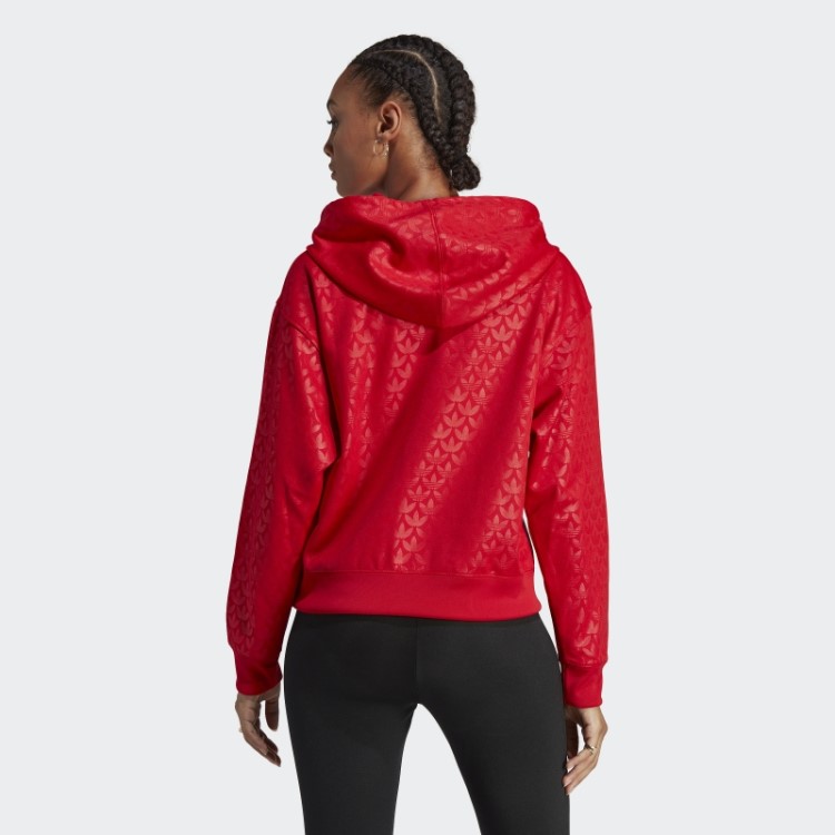 Moletom Com Logo Vermelho Adidas
