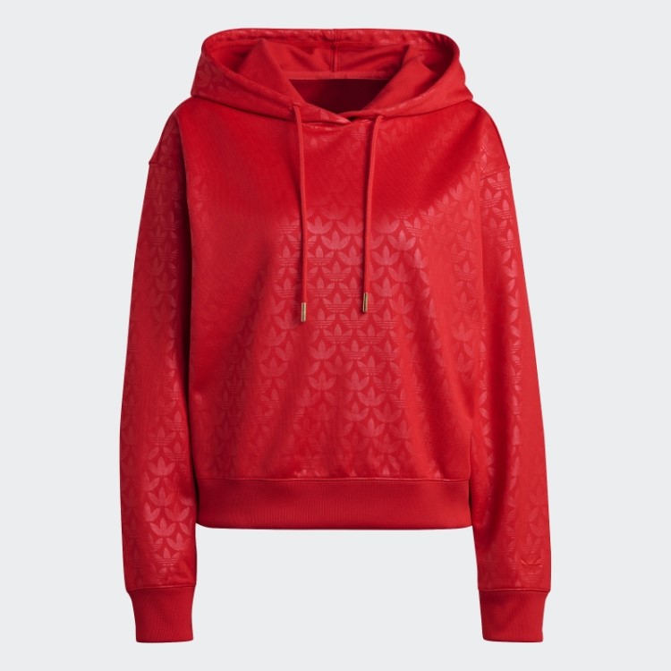 Moletom Com Logo Vermelho Adidas
