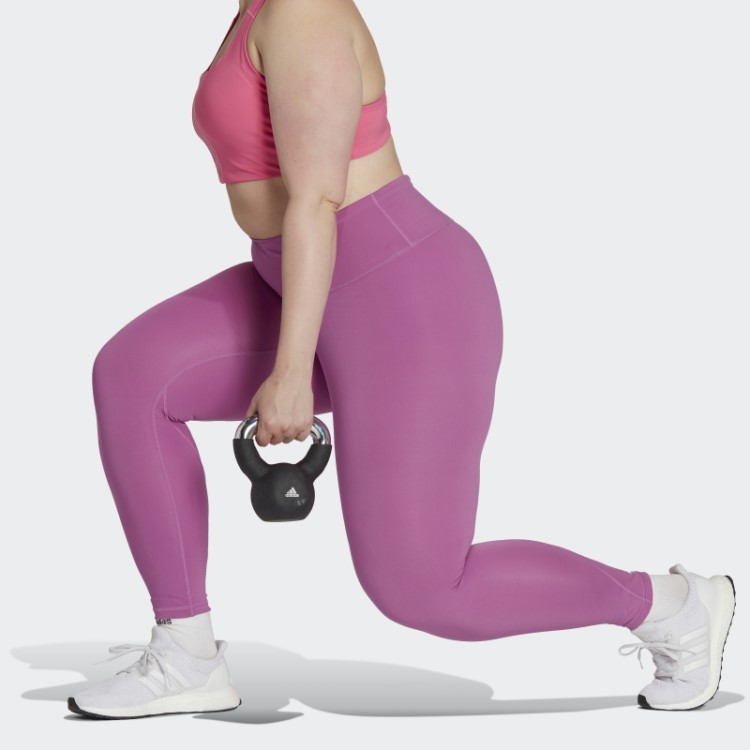 Lilás Leggings De Treino Adidas Optime (tamanho Grande)