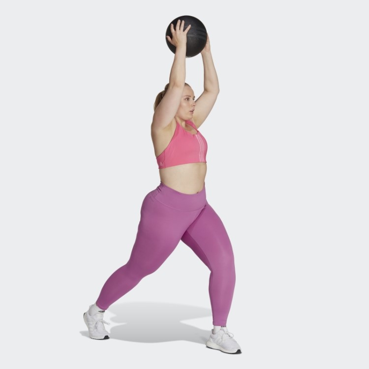 Lilás Leggings De Treino Adidas Optime (tamanho Grande)
