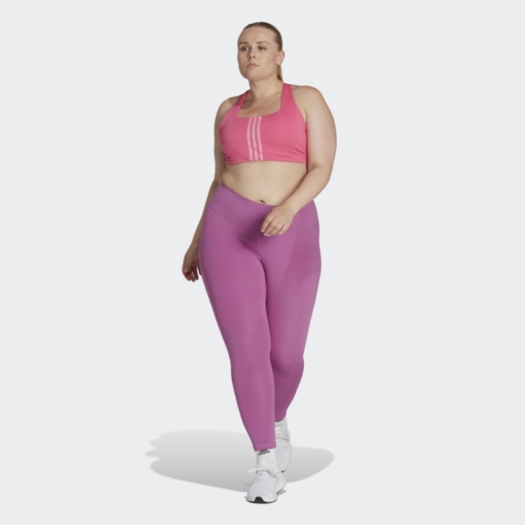 Lilás Leggings De Treino Adidas Optime (tamanho Grande)