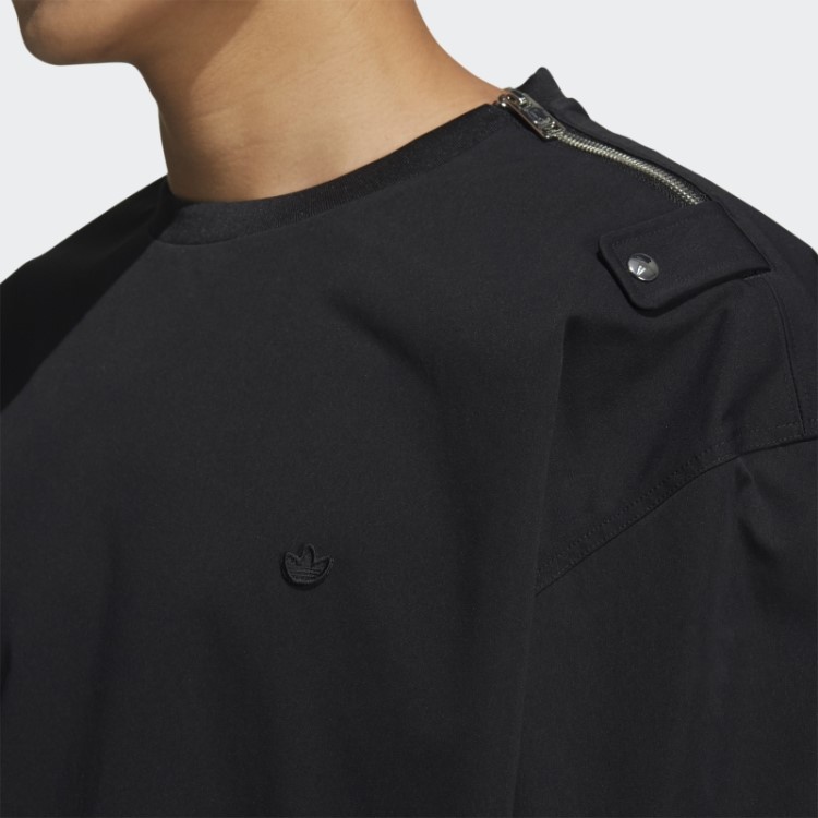 Top Preto Com Zíper Adidas