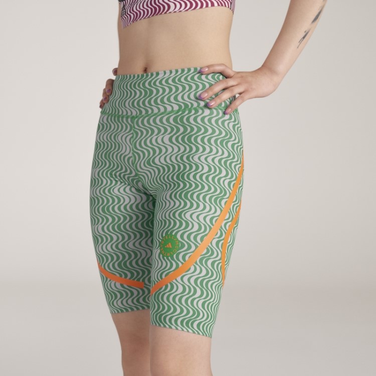Adidas By Stella Mccartney Leggings De Ciclismo Com Estampa Truepurpose Verde Fashion