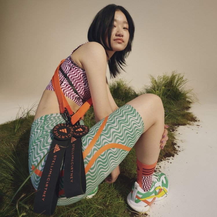 Adidas By Stella Mccartney Leggings De Ciclismo Com Estampa Truepurpose Verde Fashion